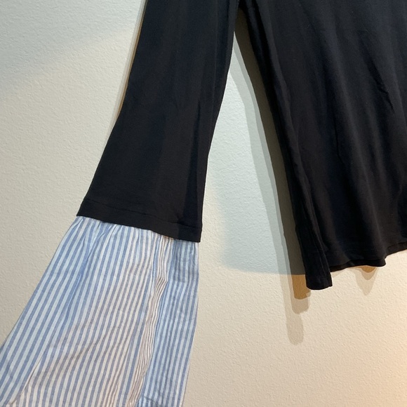 Abound Boat Neck, Bell Striped Sleeve Long Sleeve Shirt. Size XS. Soft Fabric - Picture 8 of 12